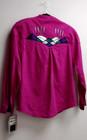 Vtg 90s Top American Indian Fuchsia Wrangler Southwest Design Metallic Materials