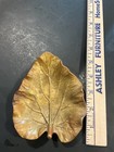 Lovely Vintage Virginia Metalcrafters Rhubarb Brass Leaf Mcm Dish Tray From 1948