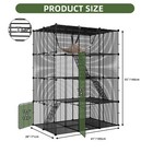 41x55  Black 4 Tier Ferret Cage  Free Hammock Metal Rabbit Hutch Cat Catio