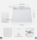 White Rectangle Fabric Lamp Shade 7  X 12 5  Top X 9  X 15  Bottom X 10  High