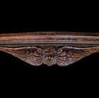 Antique Hand-carved Oak Pediment 33    Winged Mascaron Architectural Salvage