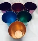 Set 6 Aluminum Retro Drinking Tumblers Metal Drink Glasses Cups 15 Oz Free Ship