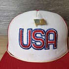 Vintage Usa Hat Cap Snap Back Mesh Trucker Embroidered Flag Pin Mens 80s