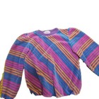 Vintage Health Tex Long Sleeve Velour Sweatshirt Striped Girls Sz 6 