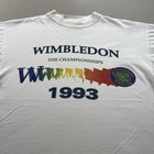 Vintage Wimbledon Tennis T-shirt Mens Small White The Championships 1993 90s
