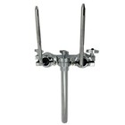 Double Tom Holder L Rod Ball Mount Metal Drum Set Hardware Bracket