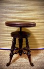 Vintage Claw Thomason   s  Organ Company Mahogany Footed Piano Stool