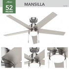 Hunter 52  Indoor Brushed Nickel Ceiling Fan With Soft White Integrated Led New