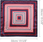 Women s Striped Print Square Kerchief Neck Scarf Shawl