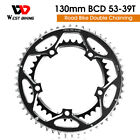 West Biking Road Bike Double Chainring 130bcd 39 53t Tooth Plate 8 9 10 11 Speed