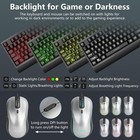 Usb Wired Keyboard And Mouse Combo With Red-yellow-green Led  Silent Gaming K   