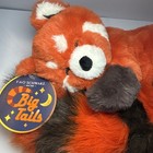 Nwt Fao Schwarz Red Panda Plush Big Tails Orange Brown White Ultra Soft Sleeping