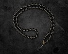 Wekbd War Mala Necklace Beads - Black Ss 10mm Beads With Bronze Black End Piece