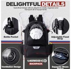 Black Lacrosse Equipment Backpack Polyester Zip Ventilated Helmet Holder