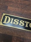  2 Antique Disston Saws Brass Plaque Sign 10  X 1-3 4  Henry Disston Advertising