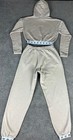 Adidas Women Cropped Hoodie And Sweatpants Set In Beige