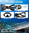 Aegend Snorkel Set 2 Pack Dry Anti-fog Panoramic Mask Adult Scuba Diving