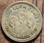 Boston  Massachusetts Ma Good Luck Circlettes Mystic Three Lucky Horseshoe Token