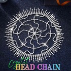 Aukmla Rhinestone Head Chain Silver Headpiece Cap 1 Count  pack Of 1  