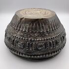 Vintage Laos Vientiane Silver Repousse Bowl With Airavata Erawan Symbol 510g