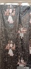 Vintage Unused Arlington Vylene Shower Curtain Black Pink Perfume Bottles 6x6
