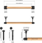 Ballet Barre  Wall Mounted Traditional Wood Ball Dolibest Space Saver  3ft