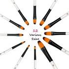 Filbert Paint Brushes Set  12 Pcs Artist Brush For Acrylic Oil