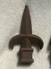 Antique Cast Iron Fence Post Topper Fleur De Lis Finial Architectural Salvage