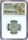 249-251 Ad Trajan Decius Horseback 25mm Ancient Roman Silver Dbl Denarius Ngc Ms