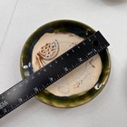 Handmade Ceramic Saucers Set Of 4 Abstract Green Brown Design 5  Pottery Dish A