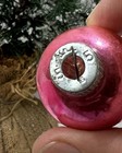 Vintage 5 Cent Cap Shiny Brite Pink Torpedo Drop Cone Glass Christmas Ornament