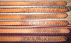 Vtg Western C m Co Buckstitch Tooled  embossed  Leather Belts 6 Pc Size 28 New