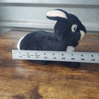 Russ Berrie Realistic Bunnies Black And White Rabbit 8  Plush Toy