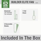 Hunter Builder Elite Ceiling Fan 52    Bronze Stained Oak Medium Walnut 53292