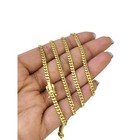 10k Solid Gold Miami Cuban Link Chain 3mm 24  Inch Men Women Real Necklace