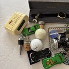 Vintage Junk Drawer Lot Toppers Purse Watch Key Fob Military Cars As Shown