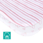 Bassinet Fitted Sheets 100  Jersey Knit Cotton Sheets 2 Pack Multi-size Options