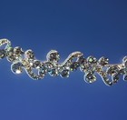Davids Bridal Swarovski Crystal Tiara W  Rhinestone Flowers Style 4515 Silver