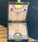 Vintage Wooden Pocket Compass Diptych Sundial Replica Made In Spain