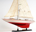 Endeavour Yacht Painted Wood Model Ship Boat 24 Inch Replica