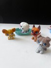 Lot Of 5 Littlest Pet Shop  4 Dogs   Basket   96 67 244   Magic Motion Sheep Do