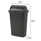 Sterilite Large Kitchen Trash Can  13 Gallon Plastic Garbage Bin