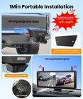 Auto-vox Wireless Magnetic Solar 2x Backup Camera   7 2  Dvr Recording Monitor