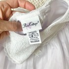 Vintage 1980s Rose Cottage Baby Girl 2t Purple Sheer Frilly Bib Collar Dress