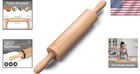 Helferx 17 6 Inch Wooden Rolling Pin For Baking-long Dough Roller All Baking