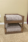 Rustic Wooden Dog Bed     2 Tier Bunk Bed For Small Dogs   Cats     Handmade Farmhou