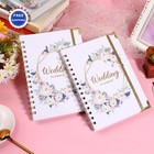 Wedding Planner Book Organizer Bride 5 Sections Hardcover Purple White Tullofa