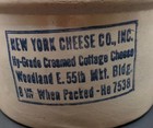 Vintage 8 Lb New York Cheese Co Creamed Cottage Cheese Crock Cleveland Ohio Rare