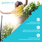 Skybound Bolted-style Trampoline Pole Caps  Net Pole-top Hold For 1 26  - Blue