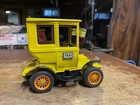 Vintage Bandai Japan Tin Litho Friction Drive Yellow Taxi Z-6 1960 s Great Shape